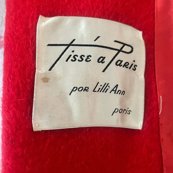 Lili Anne Red Wool mohair Swing Coat with Funnel Collar - Picture 15 of 15